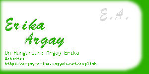 erika argay business card